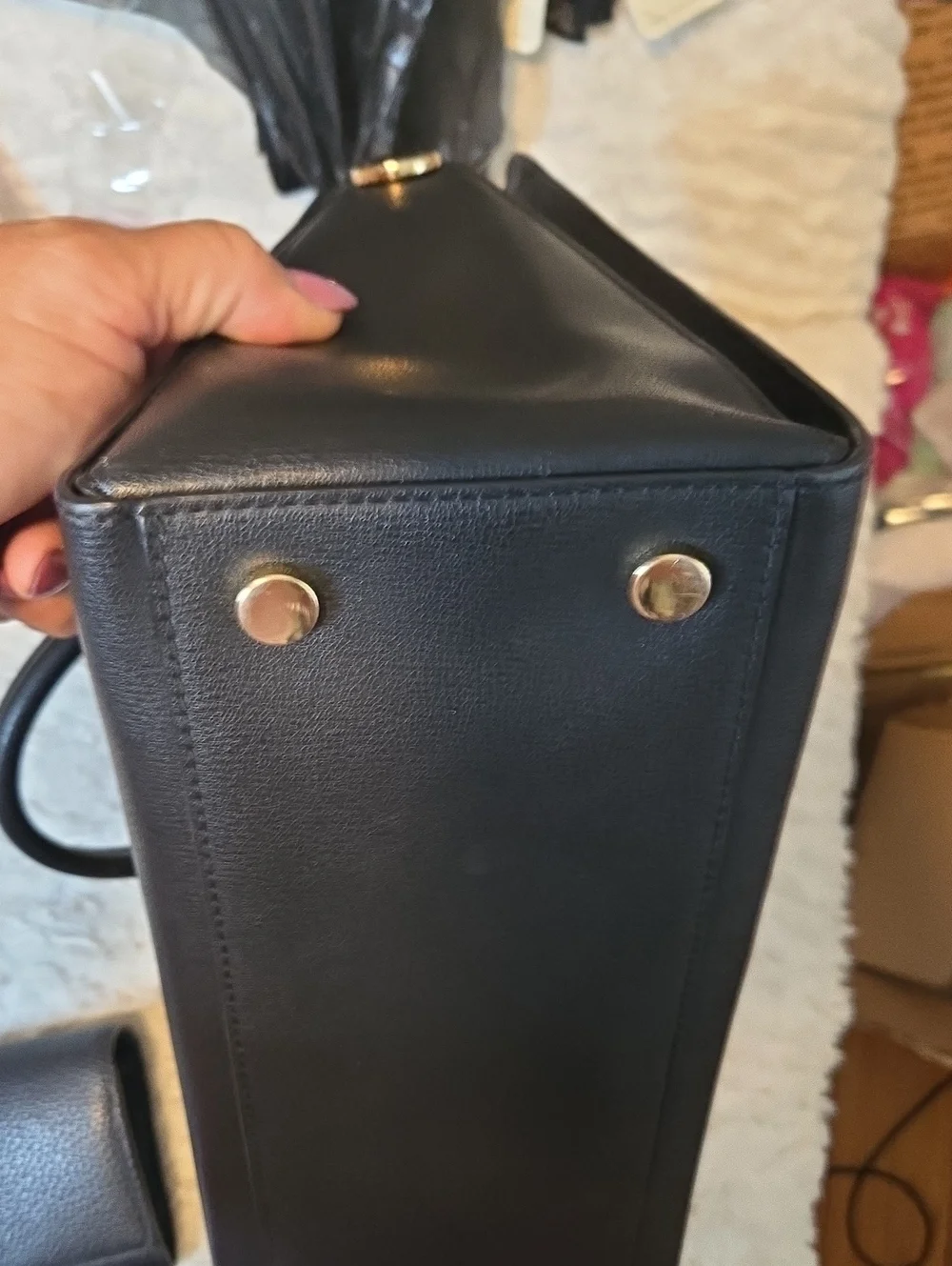 Michael Kors Black Pebbled Leather Satchel with Wallet